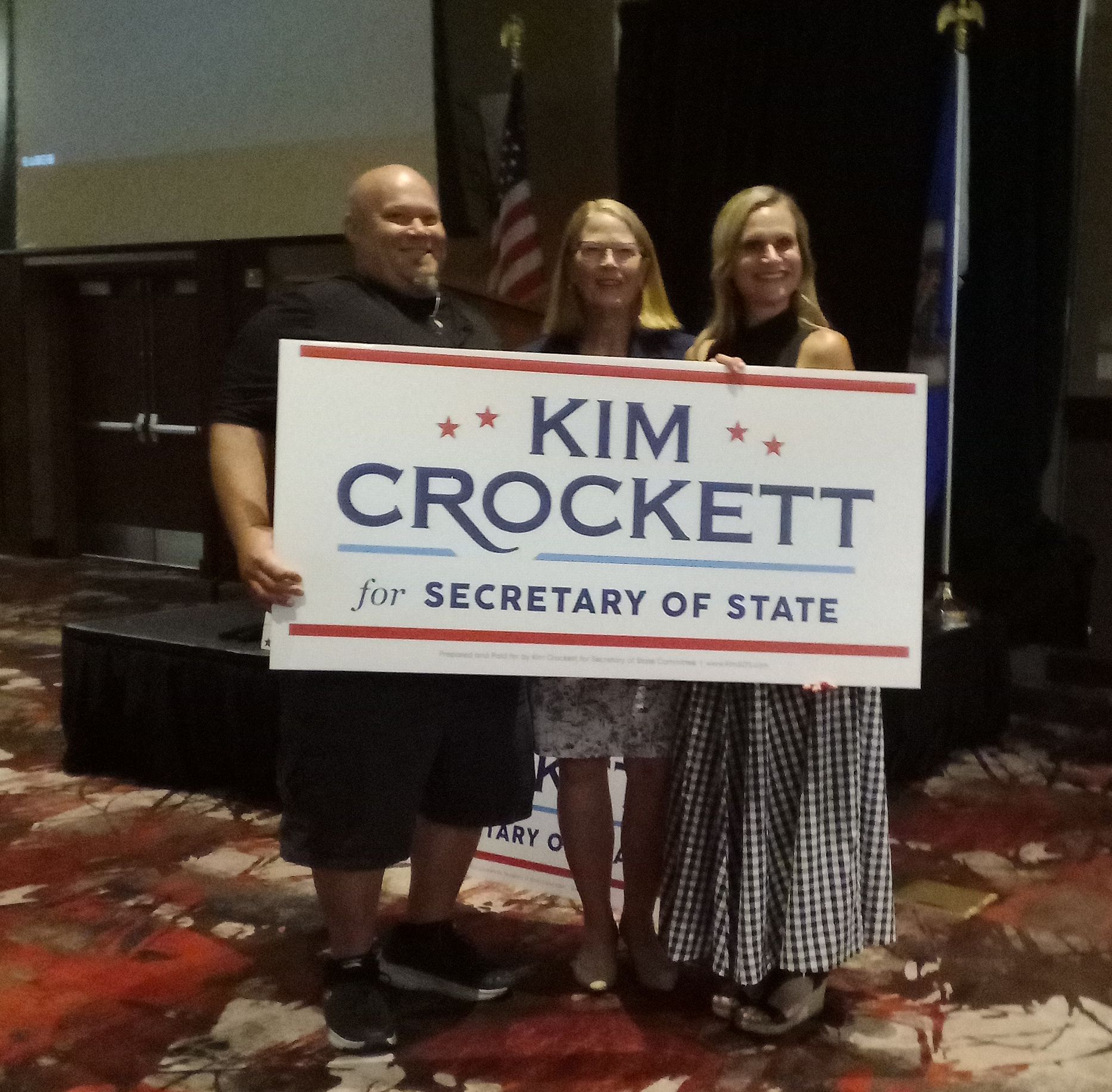 Mike Wiener with Kim Crockett Candidate for MN Secretary of State